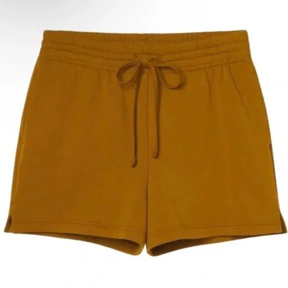 [Girlfriend Collective] Sycamore Brown 50/50 Sweat Shorts Elastic Waist Sz Large